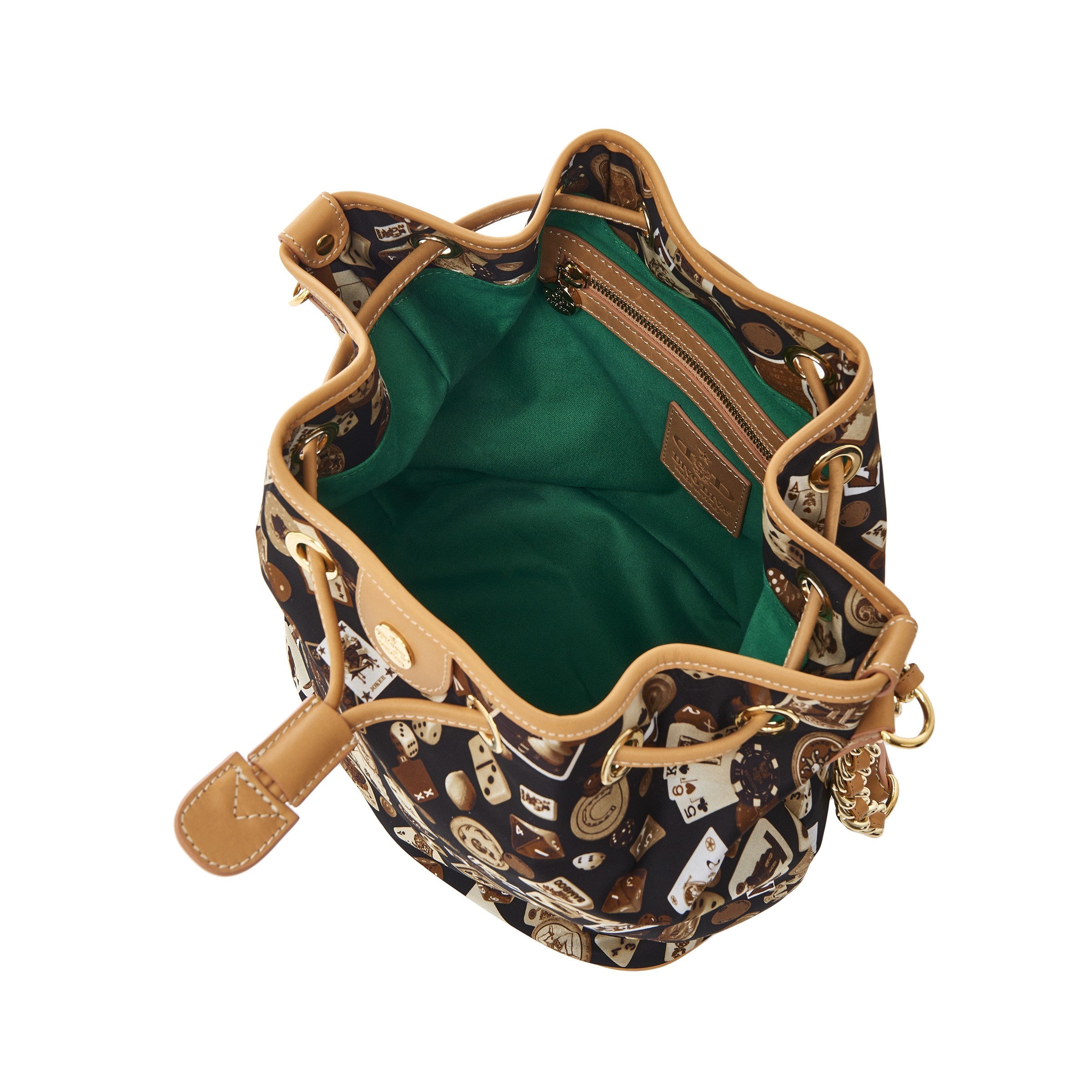 Casablanca Bucket with Nylon Chains with Gambling Classic Design Brown/Biscuit